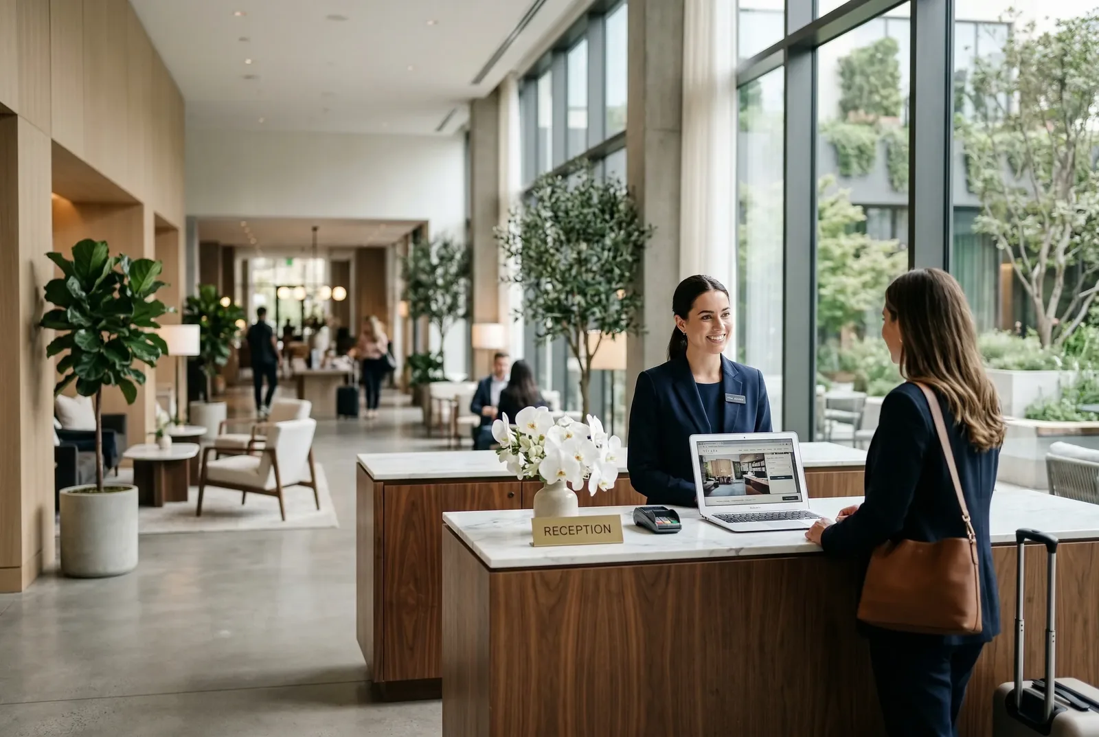 Titelmotiv: Voice Bot im Hotel